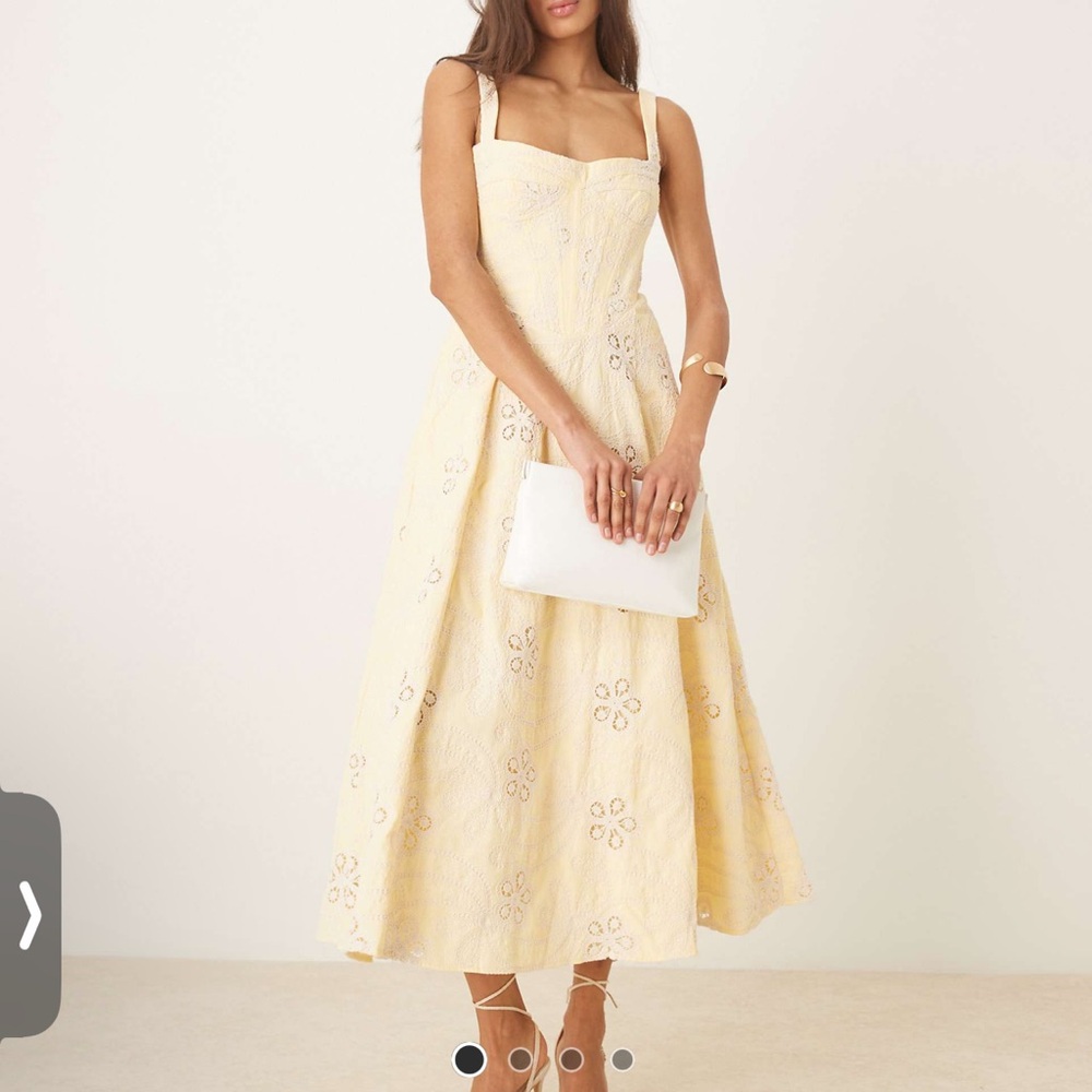 Bardot Yellow Floral Midi dress